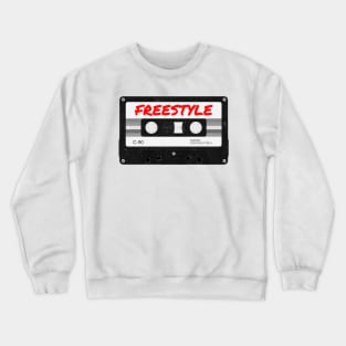 Retro 80s Music Freestyle Mixtape Red Crewneck Sweatshirt